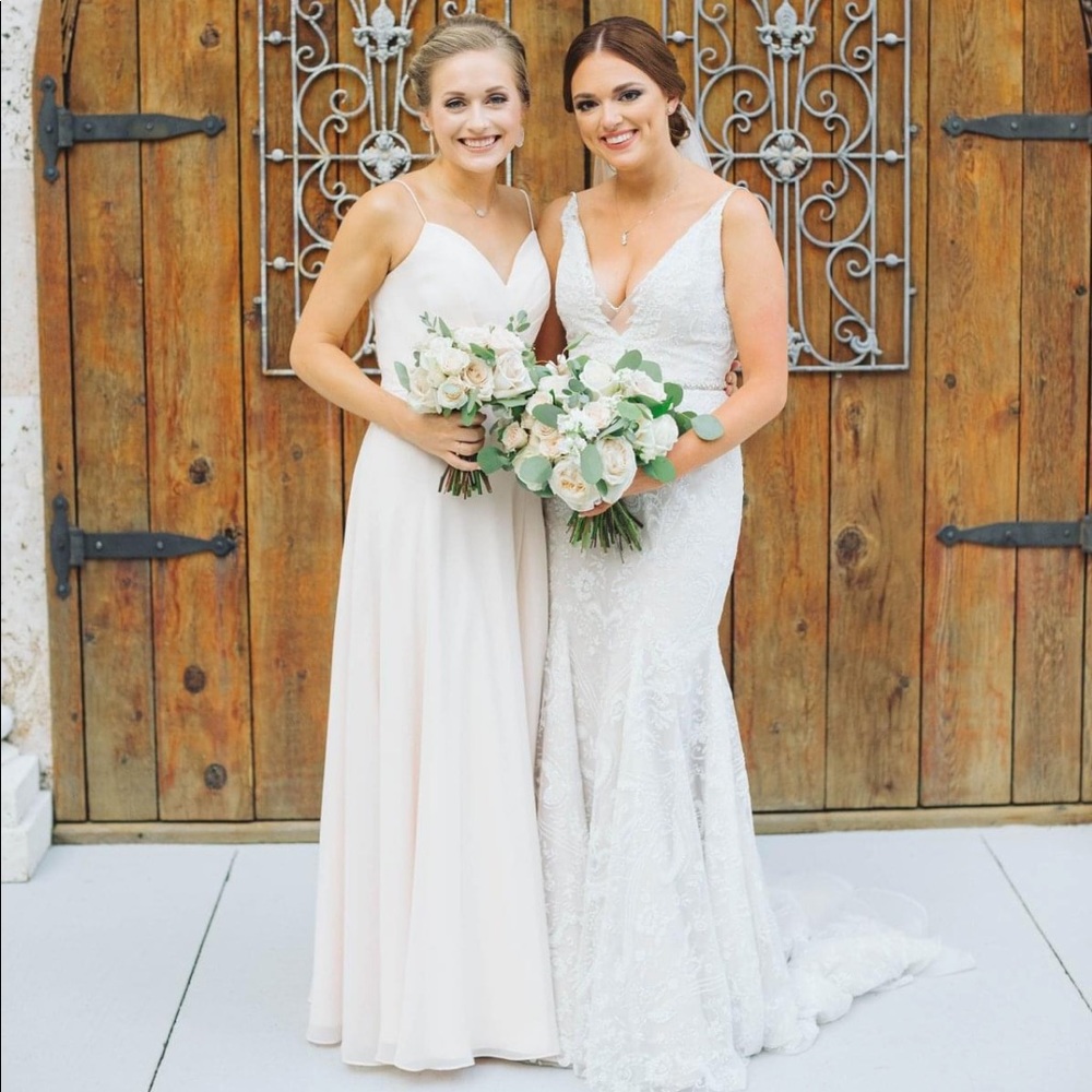Light Blush Bridesmaid Gown